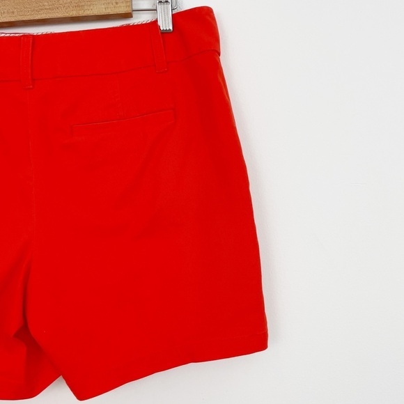 Ann Taylor LOFT The Riviera Cotton Red Orange Shorts Size 10 - Picture 6 of 9